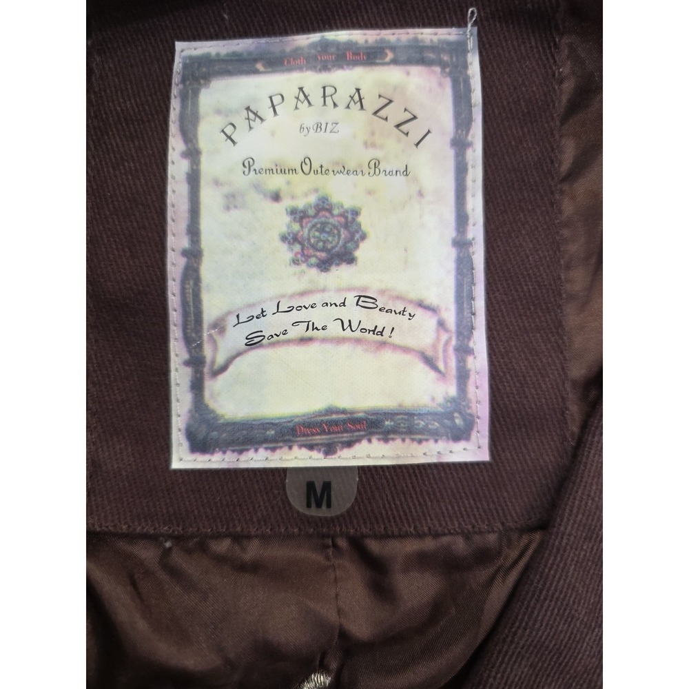 Paparazzi By Biz Embroidered Floral Jacket Size Medium - Picture 8 of 11